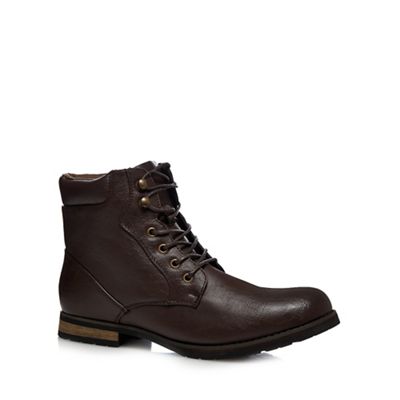 Red Herring Dark brown lace up boots